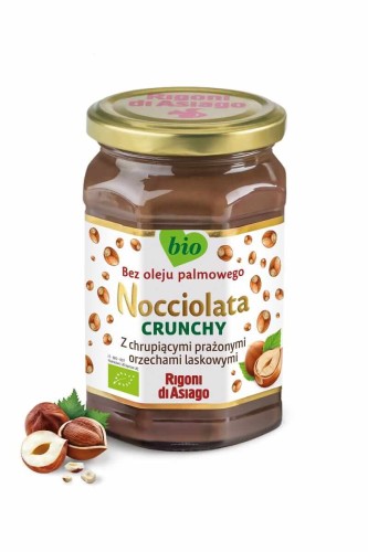 KREM Z ORZECHÓW LASKOWYCH I KAKAO CRUNCHY BEZGLUTENOWY BIO 250 g - NOCCIOLATA