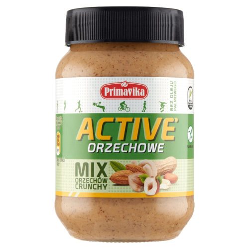KREM ORZECHOWY CRUNCHY ACTIVE BEZGLUTENOWY 470 g - PRIMAVIKA.
