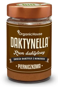 Krem Kokosowo - Daktylowy Pierniczkowy Bezglutenowy Bio 190 g - Organic House (daktynella)