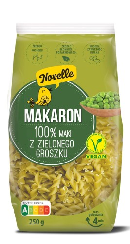 MAKARON PROTEINOWY (Z GROSZKU ZIELONEGO) ŚWIDERKI 250 g - NOVELLE