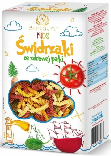 MAKARON (PSZENNY) 5-SMAKOWY DLA DZIECI ŚWIDRZAKI 250 g - BARTOLINI