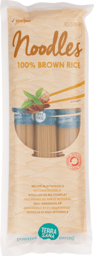 MAKARON (RYŻOWY RAZOWY TYPU NOODLE) BEZGLUTENOWY BIO 250 g - TERRASANA