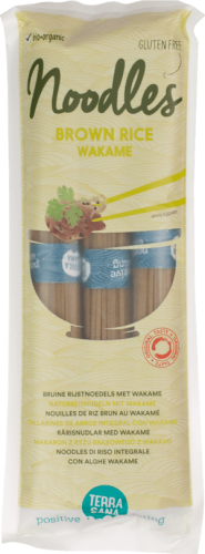 MAKARON (RYŻOWY RAZOWY TYPU NOODLE Z WAKAME) BEZGLUTENOWY BIO 250 g - TERRASANA