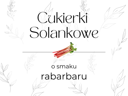 CUKIERKI SOLANKOWE O SMAKU RABARBAROWYM 100 g - BIO PREMIUM FOOD