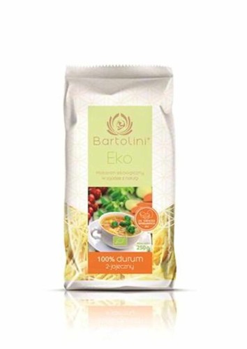 MAKARON DURUM 2-JAJECZNY KRAJANKA ŚREDNIA BIO 250 g - BARTOLINI