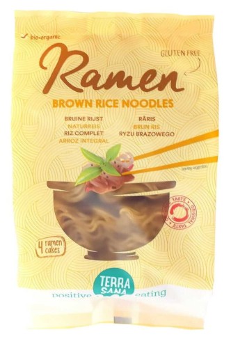 MAKARON RAMEN Z RYŻU BRĄZOWEGO BEZGLUTENOWY BIO 280 g - TERRASANA