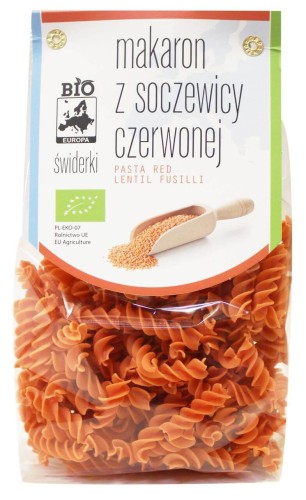 MAKARON (Z SOCZEWICY CZERWONEJ) ŚWIDERKI BIO 250 g - BIO PLANET