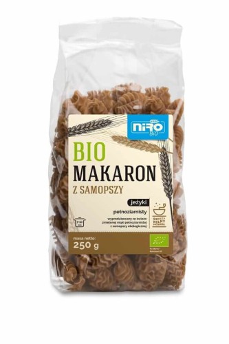 MAKARON (Z SAMOPSZY) JEŻYKI PEŁNOZIARNISTY BIO 250 g - NIRO