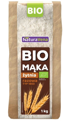 MĄKA ŻYTNIA TYP 1850 BIO 1 kg - NATURAVENA