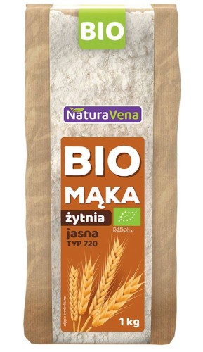 MĄKA ŻYTNIA JASNA TYP 720 BIO 1 kg - NATURAVENA