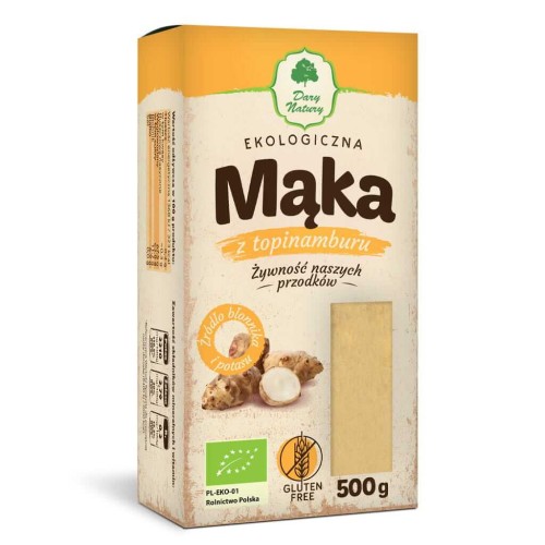 MĄKA Z TOPINAMBURU BEZGLUTENOWA BIO 500 g - DARY NATURY