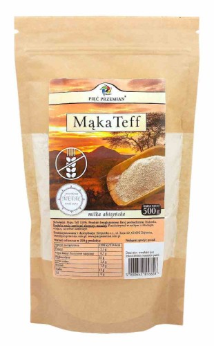 MĄKA TEFF BEZGLUTENOWA 500 g - PIĘĆ PRZEMIAN