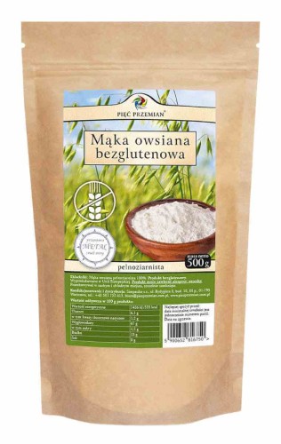 MĄKA OWSIANA BEZGLUTENOWA 500 g - PIĘĆ PRZEMIAN