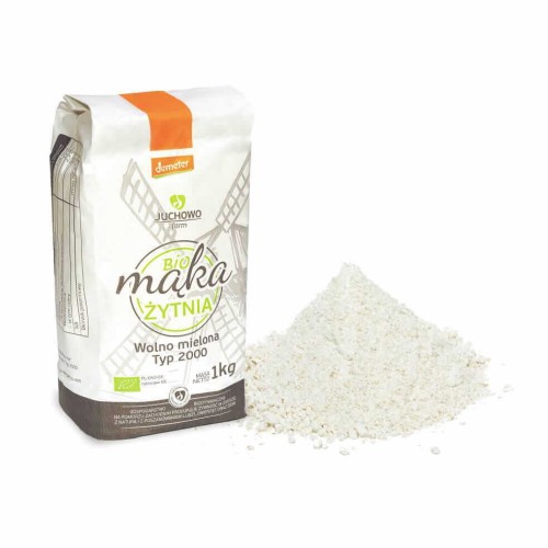 MĄKA ŻYTNIA RAZOWA TYP 2000 DEMETER BIO 1 kg - JUCHOWO