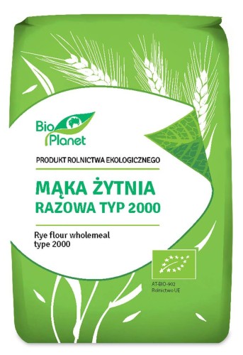 MĄKA ŻYTNIA RAZOWA TYP 2000 BIO 1 kg - BIO PLANET.