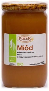 MIÓD NEKTAROWO-SPADZIOWY LEŚNY BIO 950 g - PUCER