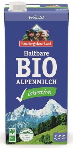 MLEKO ALPEJSKIE UHT O OBNIŻONEJ ZAWARTOŚCI LAKTOZY (min. 3,5 % TŁUSZCZU) BIO 1 L - BERCHTESGADENER LAND