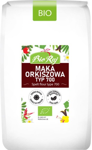 MĄKA ORKISZOWA CHLEBOWA TYP 700 BIO 1 kg - BIO RAJ
