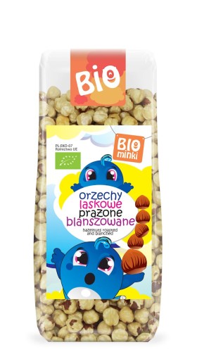 ORZECHY LASKOWE BLANSZOWANE PRAŻONE BIO 100 g - BIOMINKI