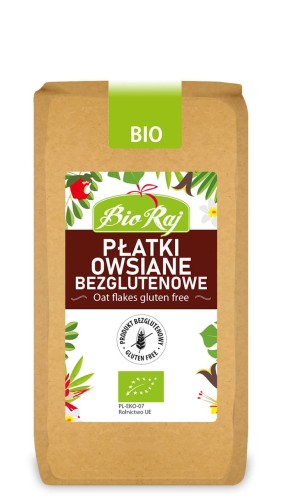 PŁATKI OWSIANE BEZGLUTENOWE BIO (POLSKA) 350 g - BIO RAJ
