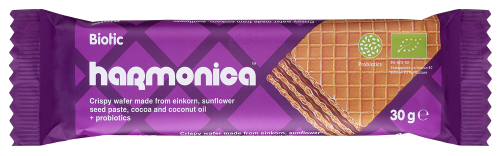 WAFELEK Z SAMOPSZY Z KREMEM MLECZNO - KAKAOWYM Z PROBIOTYKAMI BIO 30 g - HARMONICA
