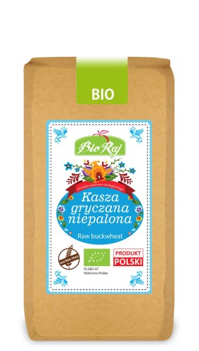 KASZA GRYCZANA NIEPALONA BEZGLUTENOWA BIO (POLSKA) 500 g - BIO RAJ