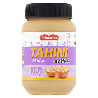 TAHINI JASNE ACTIVE (PASTA SEZAMOWA) BEZGLUTENOWE 460 g - PRIMAVIKA