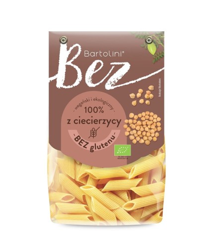 MAKARON BEZGLUTENOWY Z CIECIERZYCY PENNE BIO 250 g - BARTOLINI