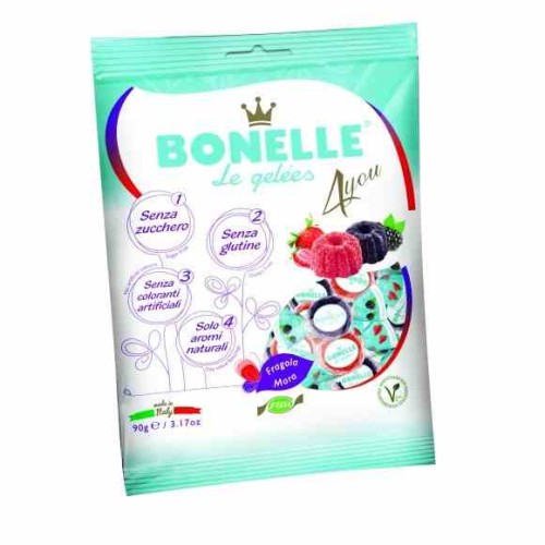 ŻELKI O SMAKU JEŻYNY I TRUSKAWKI 90 g - BONELLE