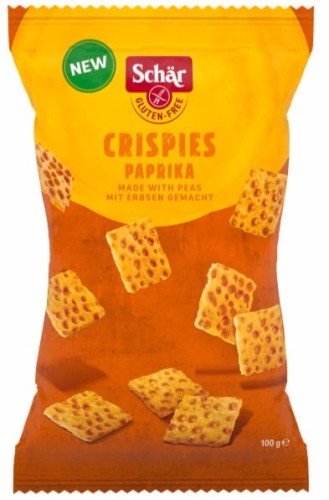 PRZEKASKA Z GROCHU O SMAKU PAPRYKOWYM CRISPIES BEZGLUTENOWA 100 g - SCHAR