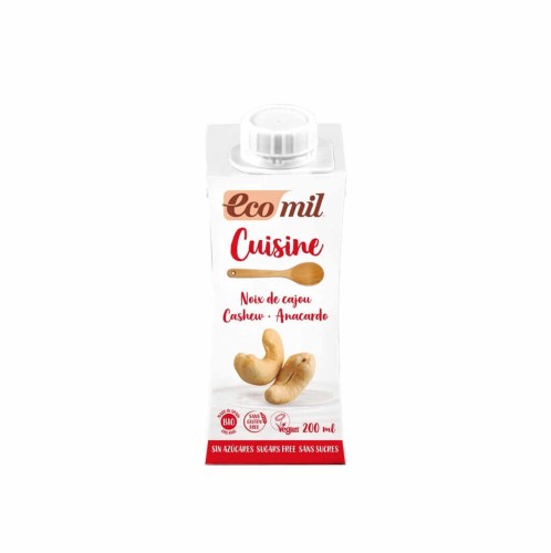KREM DO GOTOWANIA Z ORZECHÓW NERKOWCA BEZ DODATKU CUKRU BEZGLUTENOWY BIO 200 ml - ECOMIL
