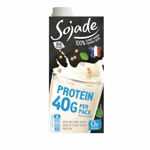 NAPÓJ WYSOKOPROTEINOWY SOJOWY NATURALNY BEZ CUKRU BEZGLUTENOWY BIO 750 ml - SOJADE