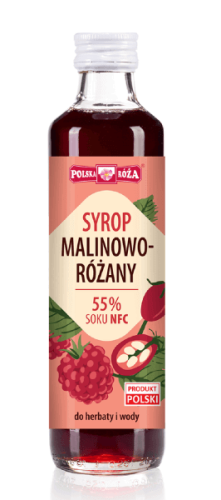 SYROP MALINOWO - RÓŻANY 250 ml - POLSKA RÓŻA