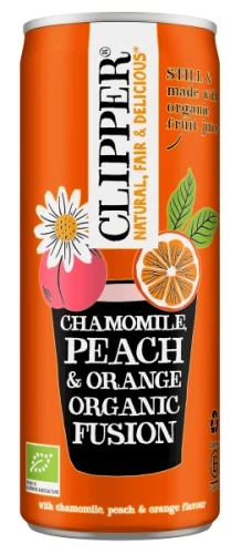 NAPÓJ OWOCOWY O SMAKU RUMIANEK - POMARAŃCZA - BRZOSKWINIA BIO 250 ml - CLIPPER