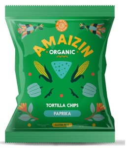 CHIPSY TORTILLA KUKURYDZIANE CHILI BEZGLUTENOWE BIO 75 g - AMAIZIN