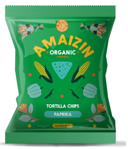 CHIPSY TORTILLA KUKURYDZIANE CHILI BEZGLUTENOWE BIO 75 g - AMAIZIN