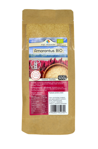 AMARANTUS BEZGLUTENOWY BIO 500 g - PIĘĆ PRZEMIAN