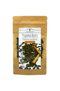 PRAŻONE PESTKI DYNI SŁODZONE KSYLITOLEM Z CYNAMONEM BEZGLUTENOWE 100 g - PIĘĆ PRZEMIAN