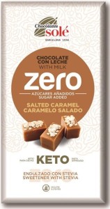 CZEKOLADA MLECZNA SŁONY KARMEL BEZ DODATKU CUKRU SŁODZONA STEWIĄ KETO 100 g - SOLE