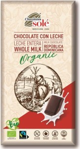CZEKOLADA MLECZNA BIO 100 g - SOLE