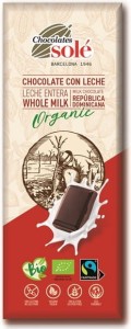 CZEKOLADA MLECZNA BIO 25 g - SOLE
