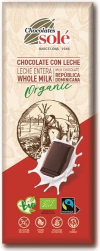 CZEKOLADA MLECZNA BIO 25 g - SOLE