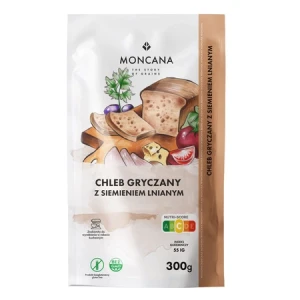 Mąka na Chleb Bezglutenowy Gryczany z Siemieniem Lnianym Bio 300 g - Moncana