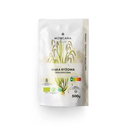 MĄKA RYŻOWA JASNA BEZGLUTENOWA BIO 500g - MONCANA