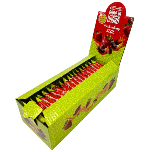 PRZEKĄSKA DAKTYLOWO-TRUSKAWKOWA TRUSKAWKOWY SZAŁ 20 g - PORCJA DOBRA