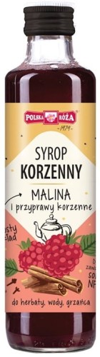 SYROP KORZENNY MALINA I PRZYPRAWY KORZENNE 250 ml - POLSKA RÓŻA