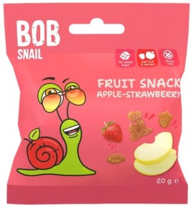 PRZEKĄSKA JABŁKO-TRUSKAWKA 20g - BOB SNAIL