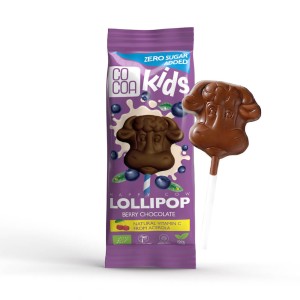 Lizak z Czekolady Jagodowej z Witaminą C z Aceroli bez Dodatku Cukrów Bio 15 g - Cocoa