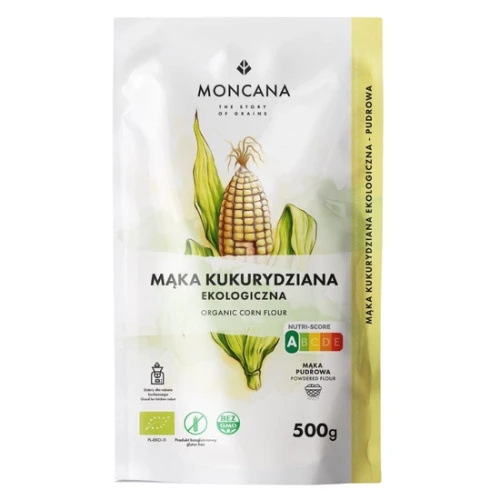 MĄKA KUKURYDZIANA BEZGLUTENOWA BIO 500g - MONCANA