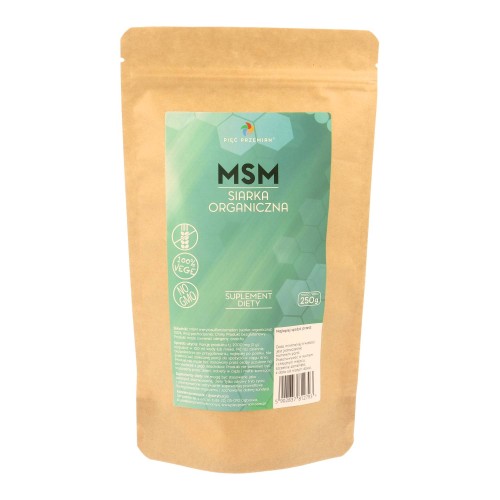 MSM SIARKA ORGANICZNA BEZGLUTENOWA 250 g - PIĘĆ PRZEMIAN
